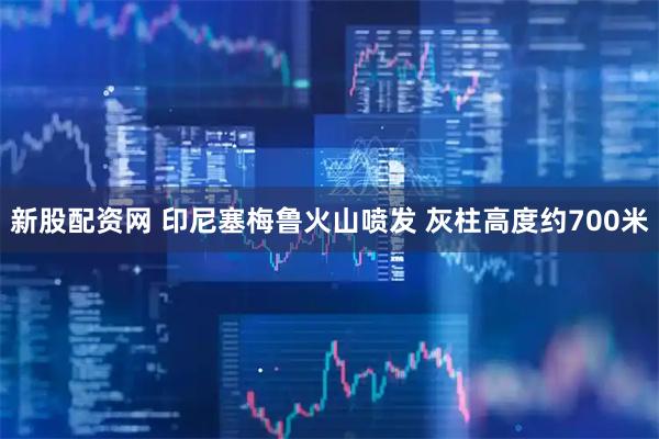 新股配资网 印尼塞梅鲁火山喷发 灰柱高度约700米